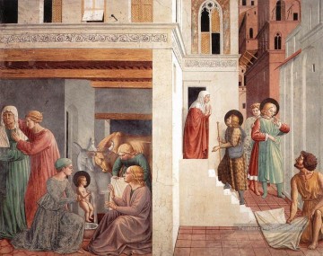 scènes de la vie de St Francis Scène 1north wall Benozzo Gozzoli Peinture à l'huile